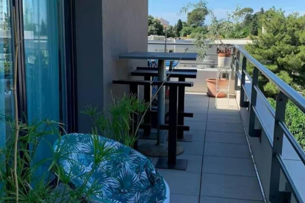 Magnifique Rooftop Duplex Climatise Familial, Aux Arceaux Montpellier Extérieur photo